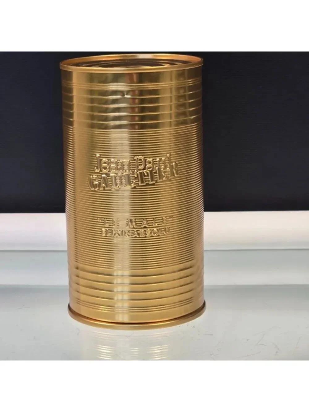 Empty TIN Jean Paul Gaultier's Le Male Elixir Absolu Gold Canister Pack